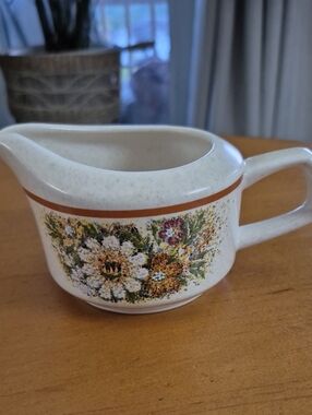 Vintage Lenox Temper-ware Floral Ceramic Creamer Jug - Speckled